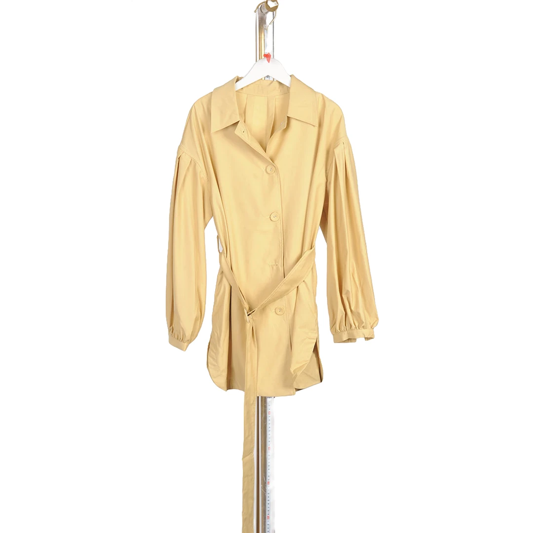 GPC3【淘品汇】Bi3中高端女装DQB-风衣外套3218-柠檬黄正码