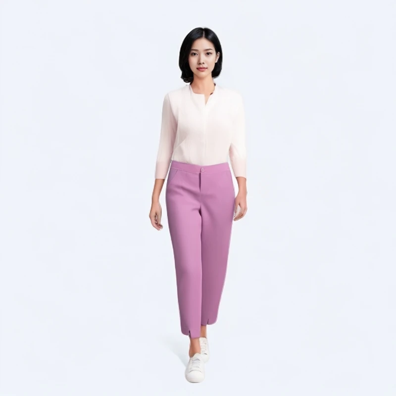 【专柜捡漏】H3/H11中高端女装DQC裤子8714-葡萄紫正码