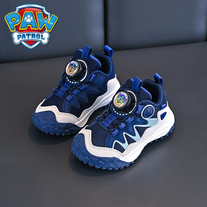 汪汪队2025春秋男童鞋透气软底小童网面旋转扣阿奇宝宝儿童运动鞋