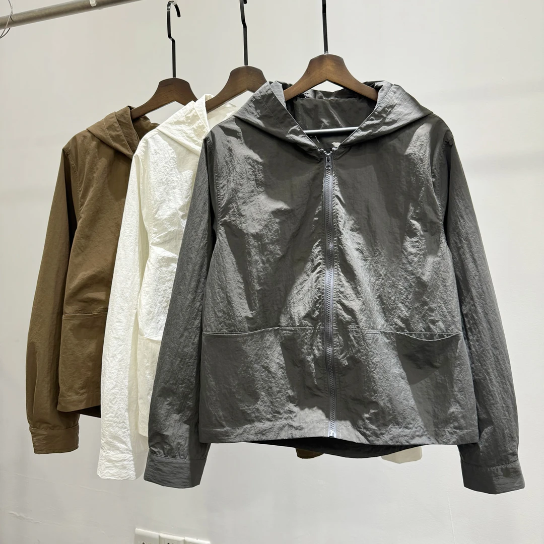 1时尚简约个性百搭户外大口袋连帽外套男士潮牌INS港风宽松夹克