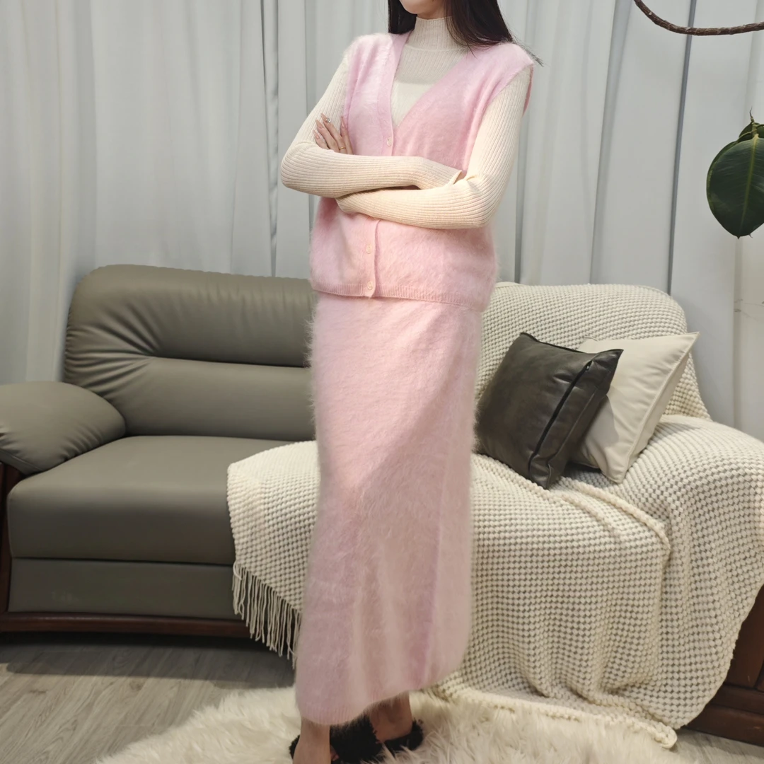 JIQING/吉卿【100%纯羊绒拉绒】时尚百搭马甲简约轻奢百搭