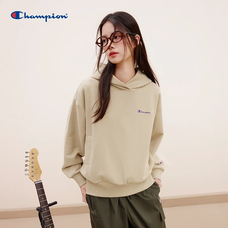 Champion/冠军24 雅丹风logo连帽刺绣卫衣长袖运动时尚休闲风百搭