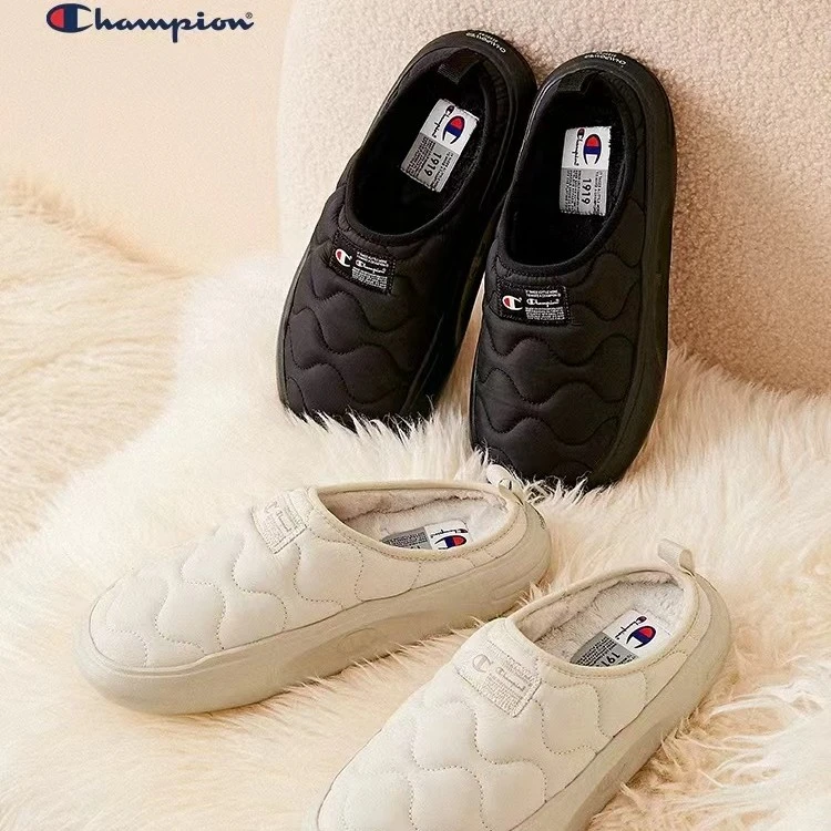 Champion冠军23秋冬新款拖鞋Slide Polar 100休闲外穿包头厚底