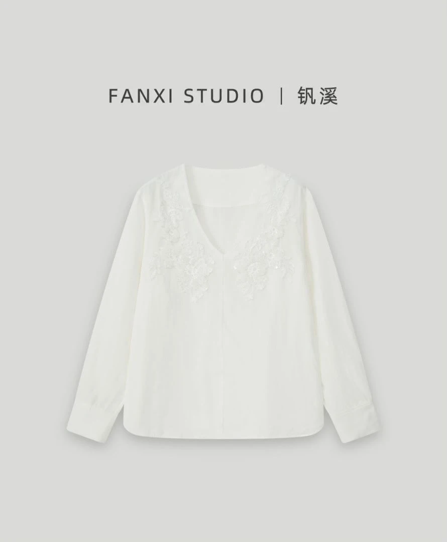 FANXI钒溪【又屿】设计款小众复古休闲秋长袖衬衫