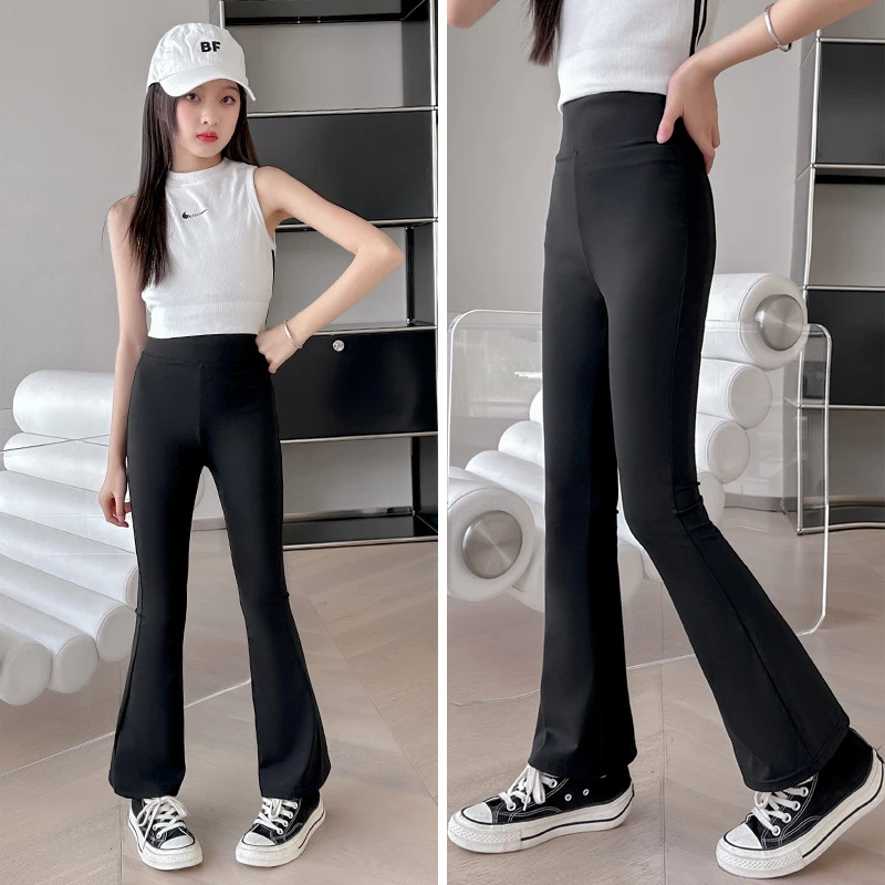 女童喇叭裤春秋大童学生外穿女童喇叭裤瑜伽裤舞蹈裤夏季女童裤子