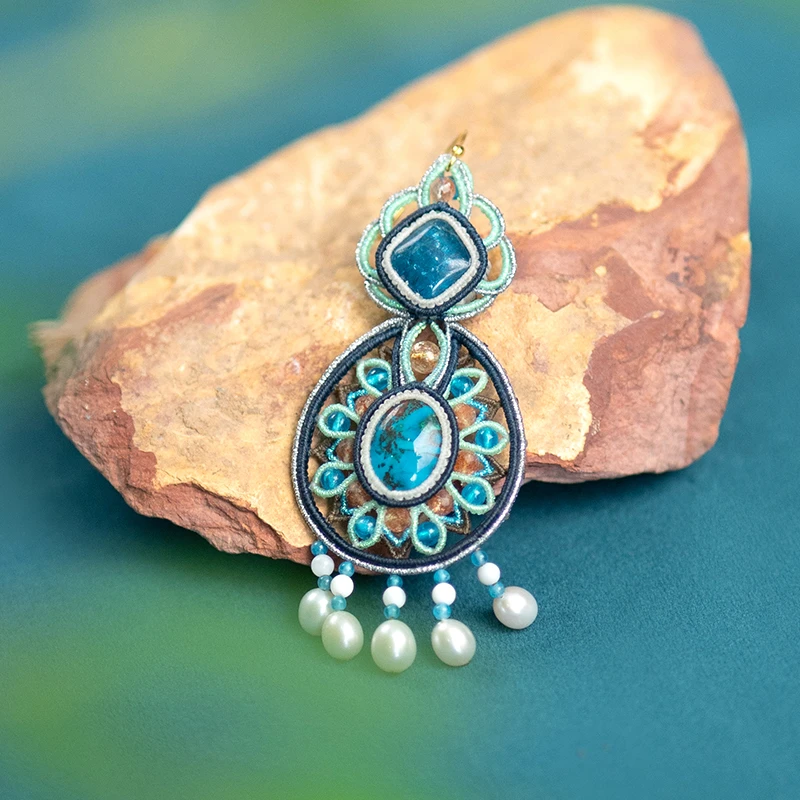 霓裳花耳环 编法教程