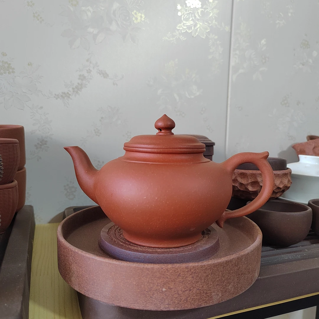 原矿紫砂壶笑樱壶中式茶壶紫砂茶壶茶具正宗红泥泡茶器具330毫升
