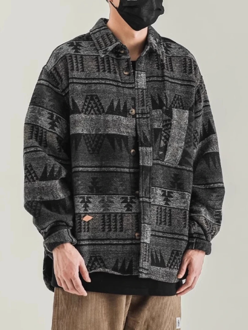 MADNESS MDNS WRUEI SWEATER 余文乐潮牌新款衬衫男长袖纯色外套