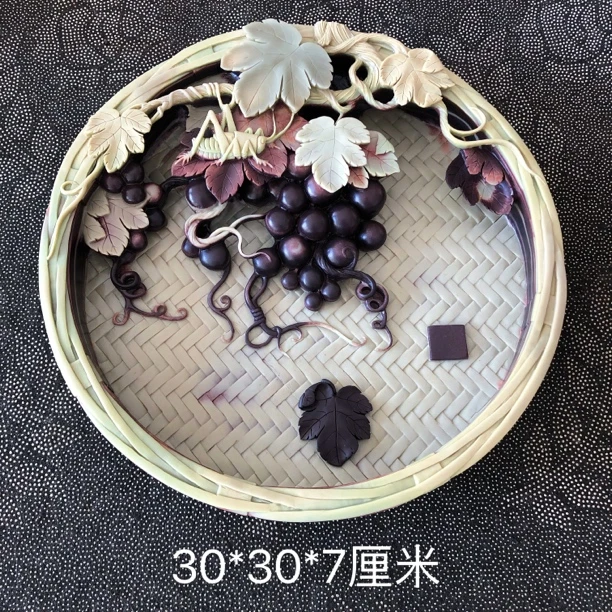 精美紫袍玉摆件—金秋硕果，老双带纯手工雕刻