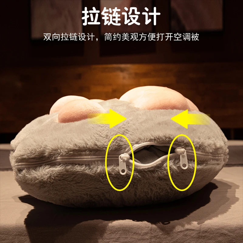 冬季暖手抱枕被子两用女生毛绒手捂插手男生款睡觉办公室午睡神器