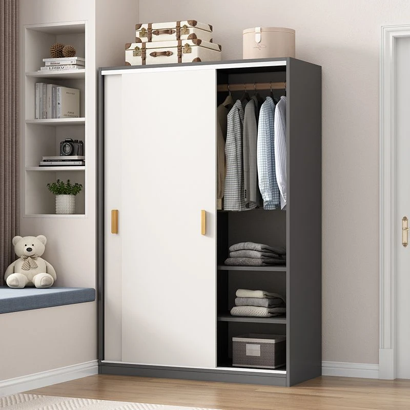 小扬哥推荐衣柜家用卧室推拉门出租房用实木质衣橱简易儿童收