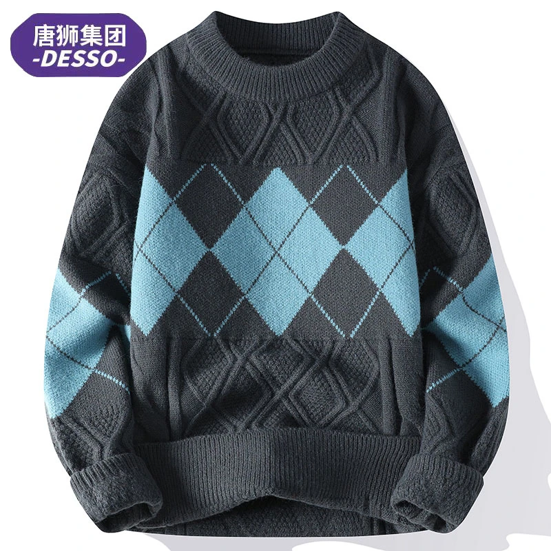 唐狮集团DESSO 毛衣外套男款春秋季2025加厚保暖网红洋气炸街男装