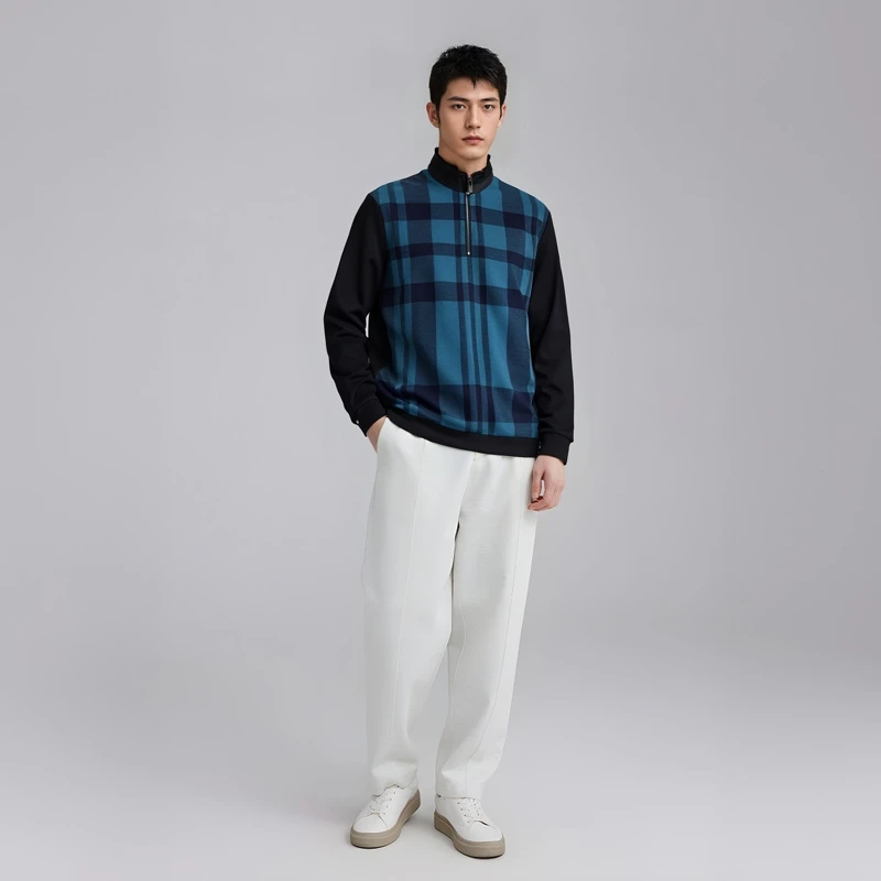 CA963 机场货 卡秋冬男式长袖针织衫 套头休闲商务上衣弹力舒适