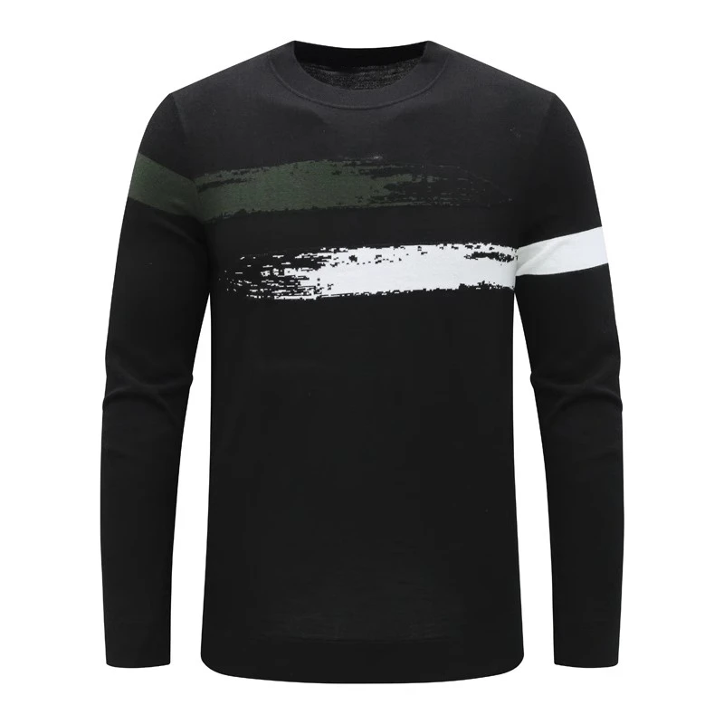 Q1687九男士长袖毛衣 圆领商务休闲百搭保暖上衣