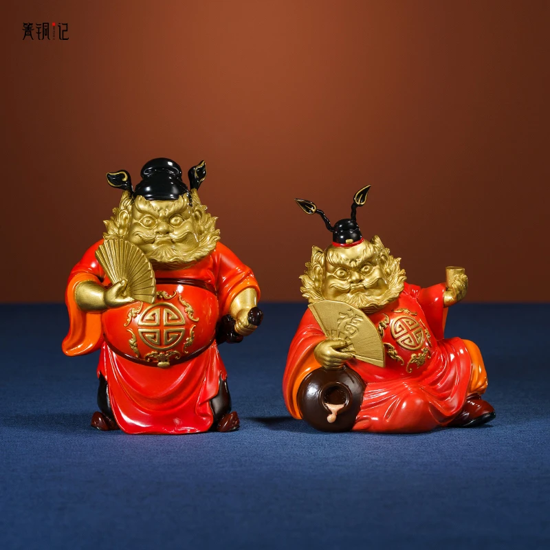 [箐铜记]纯铜创意摆件《钟馗赐福》桌面客厅电视柜家居装饰品礼物