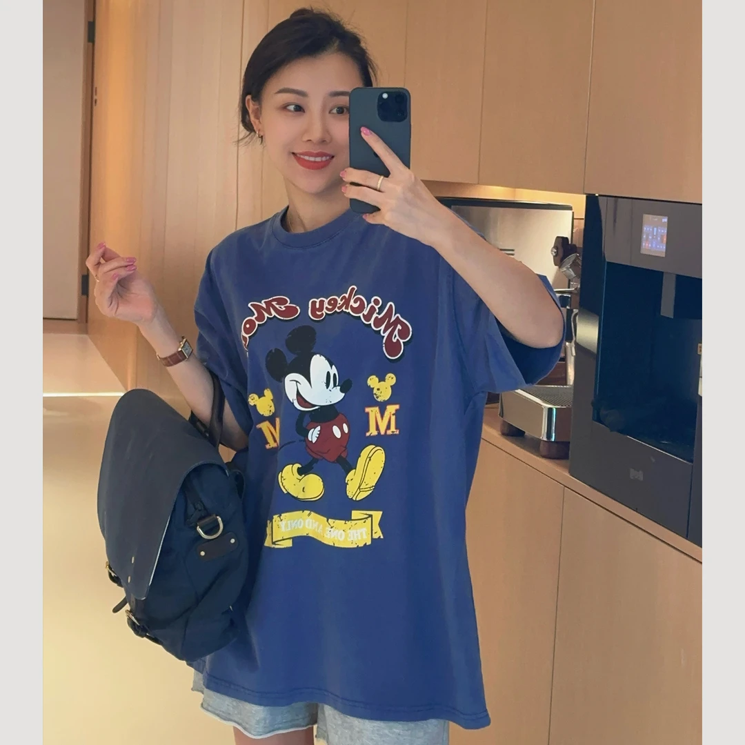 XIYE&W【米奇插兜T】休闲印花T恤