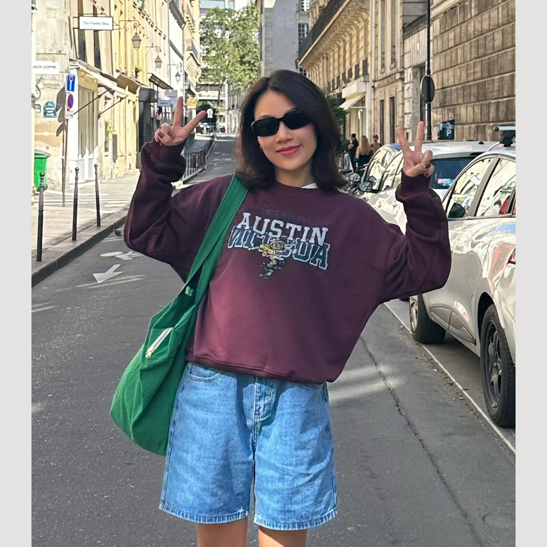 XIYE&W【棒球卫衣】印花卫衣