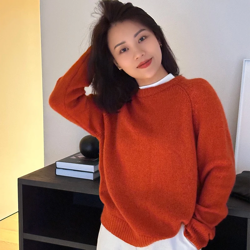 XIYE&W【金桔毛衣】纯色毛衣