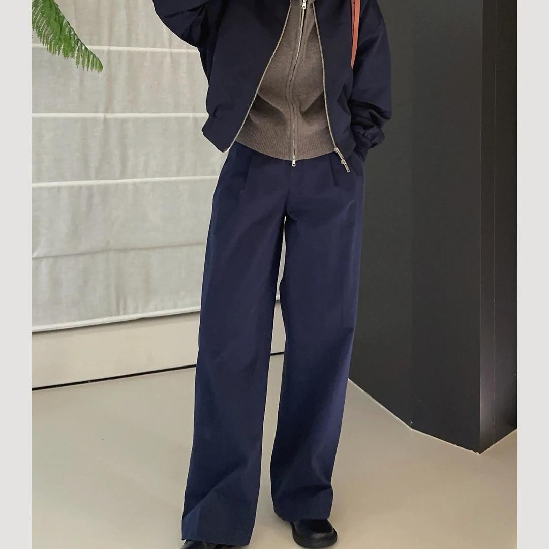 XIYE&W【长腿裤】蓝色休闲裤