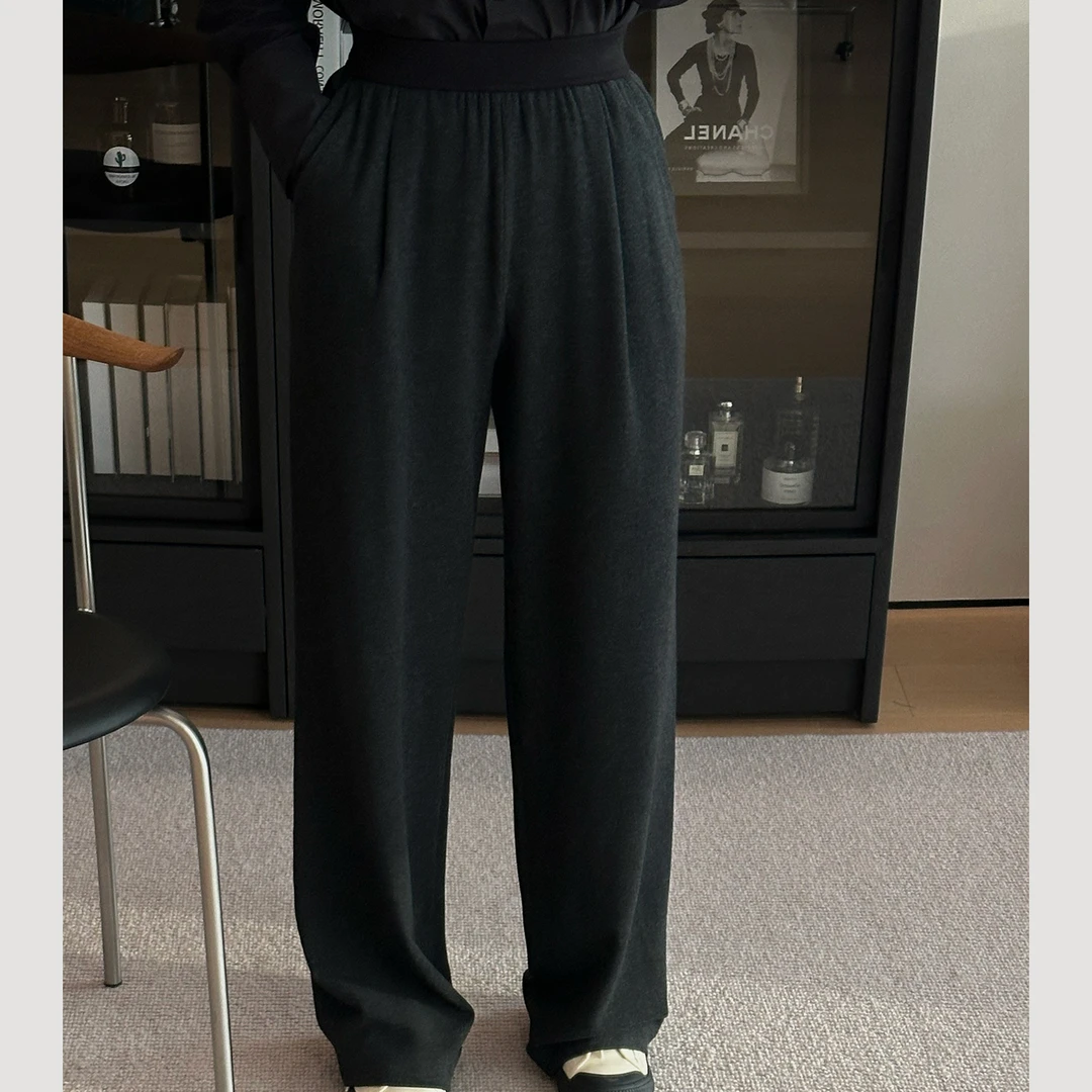 XIYE&W【年糕裤】垂坠感直筒阔腿休闲裤