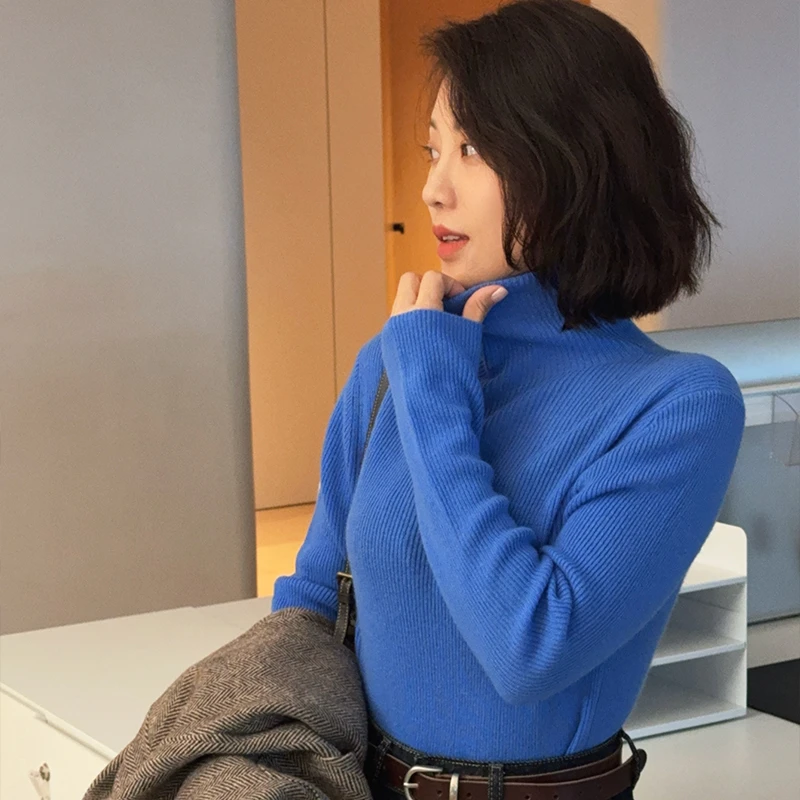 XIYE&W【多巴胺高领打底】多色纯色打底衫