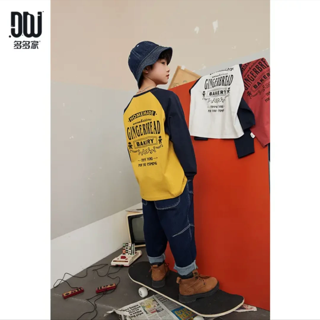 多多家1969【棉柔软.印花】春秋款 欧美街头感印花长袖T恤