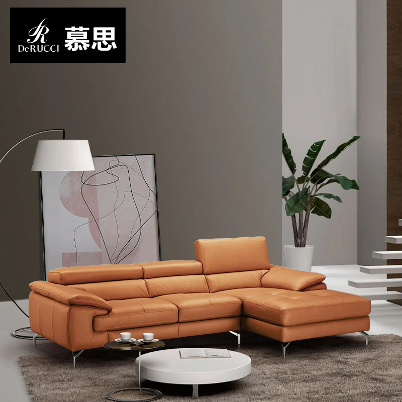 慕思集团旗下艾慕沙发全真皮沙发头层牛皮意式轻奢沙发068（沙发）