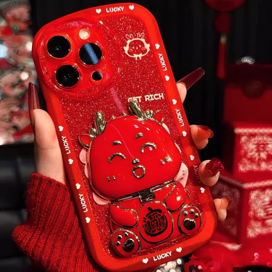 苹果15手机壳iPhone14pro风声水起支架13promax新年款12pro带手绳