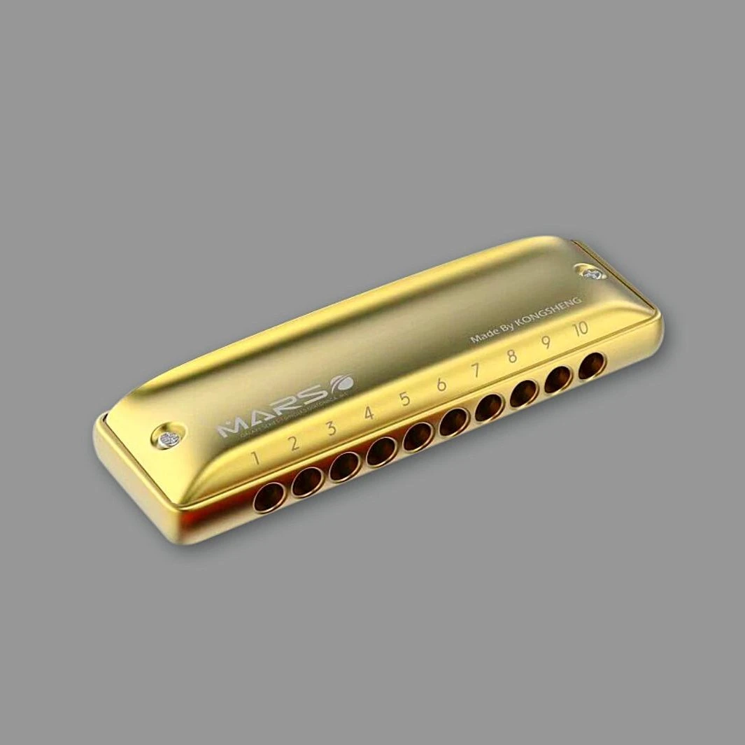 kongsheng/孔声全金属圆孔10孔口琴高级定制款带低音4和6