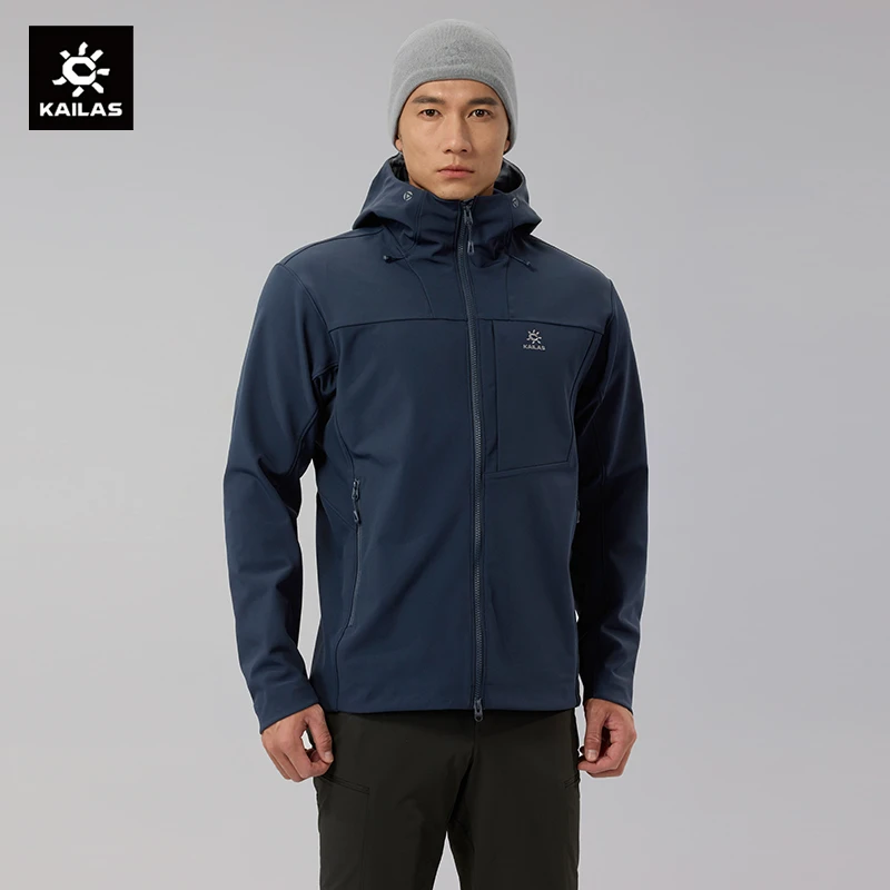 Kailas凯乐石M8 IC连帽软壳衣外套防风防泼加绒保暖户外登山男女