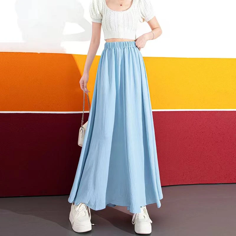 X18简约松紧腰卡其色休闲裤