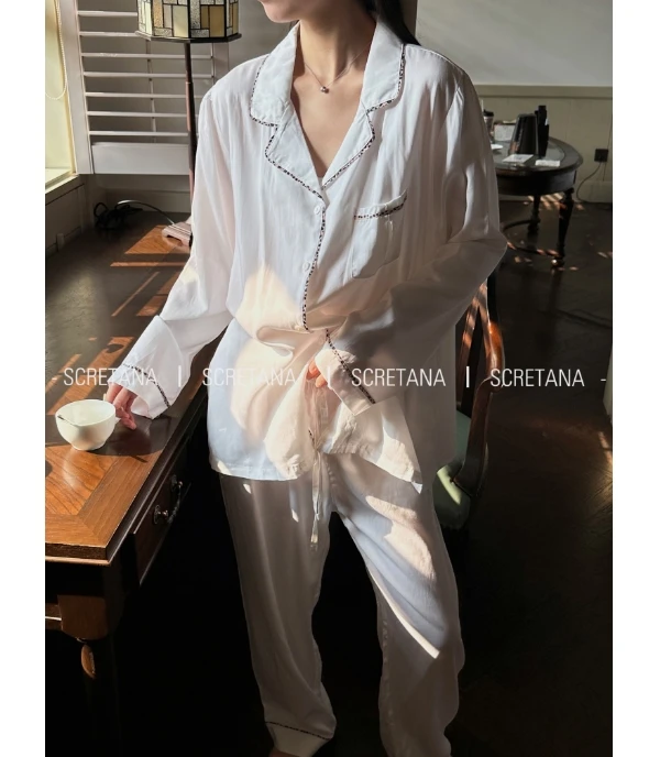 SCRETANA/安娜的秘密可乐奶豹长裤长袖家居服套装