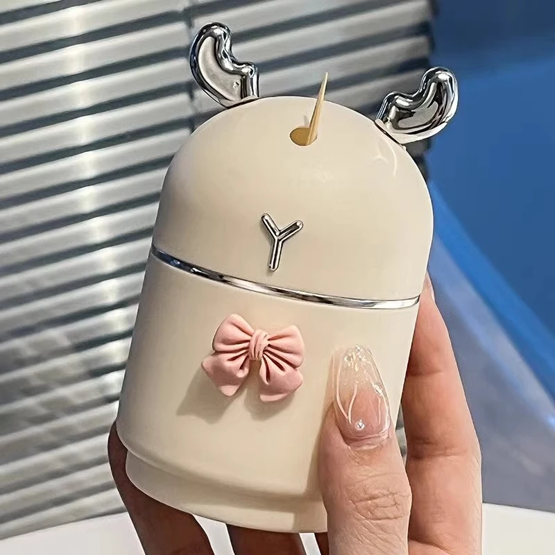 高颜值按压式牙签盒家用高档个性创意牙签筒自动弹出商用餐厅用