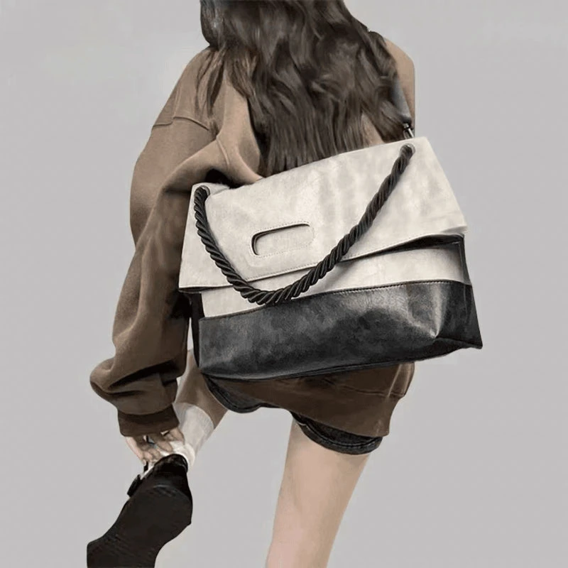 大容量个性高级托特女包斜运动健身包高颜值慵懒风小众斜跨运动风