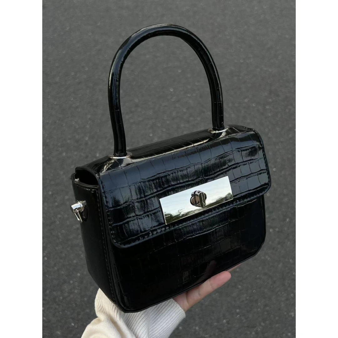 女包鳄鱼纹小方包今年流行包包时尚百搭手提包小众高级感单肩斜挎