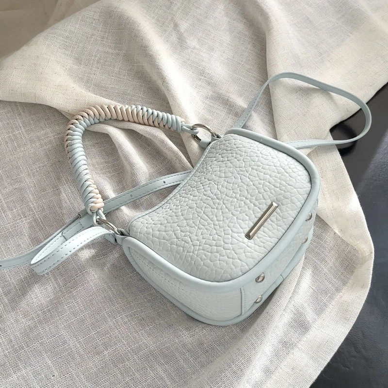 芝士海盐蓝包包女2025新款小众设计高级感手提包夏百搭单肩斜挎包