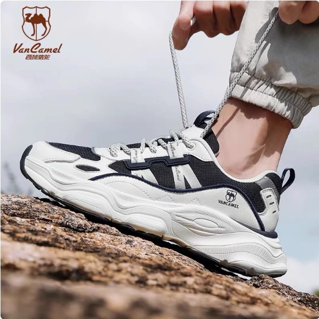 VANCAMEL/西域骆驼情侣运动鞋休闲鞋网面夜光百搭跑步鞋XYLT001