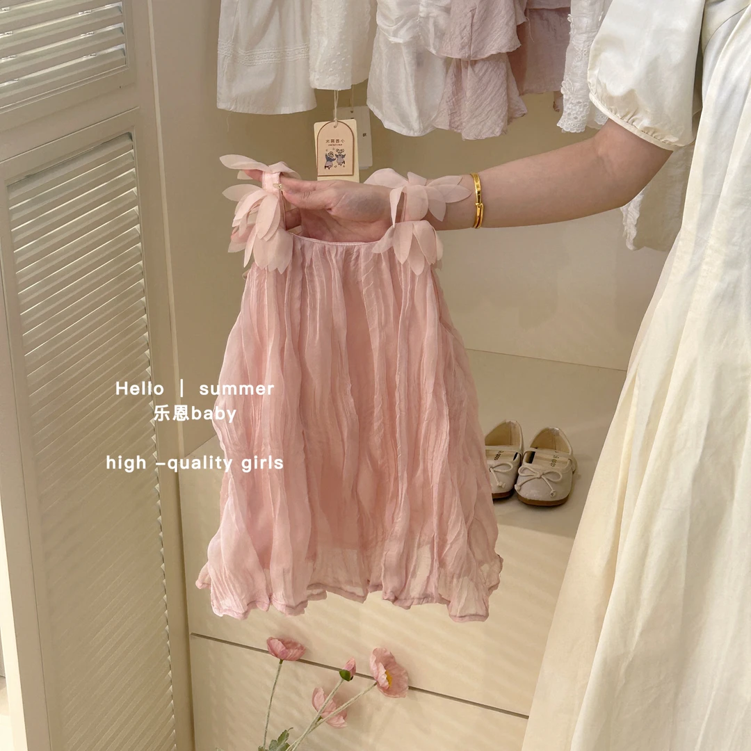 【现货】【乐恩童装】女童仙女裙夏季宝宝甜美公主裙无袖吊带裙洋气裙