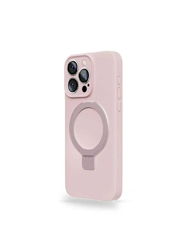 适用苹果16ProMax液态硅胶磁吸支架手机壳iPhone15高级感14全包13