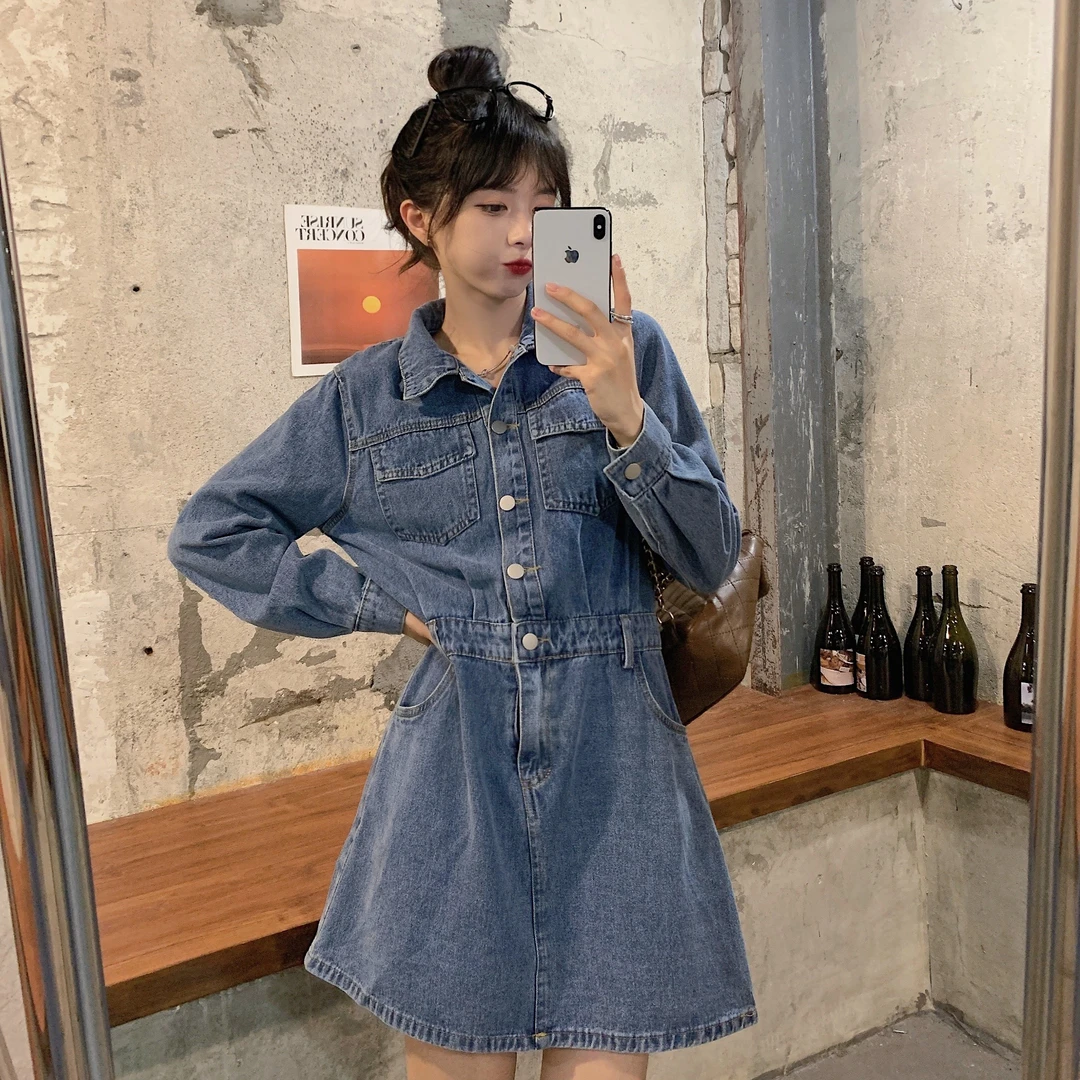 大码女装微胖120-140斤牛仔长短裙套装高品质显瘦遮肚子mm1405