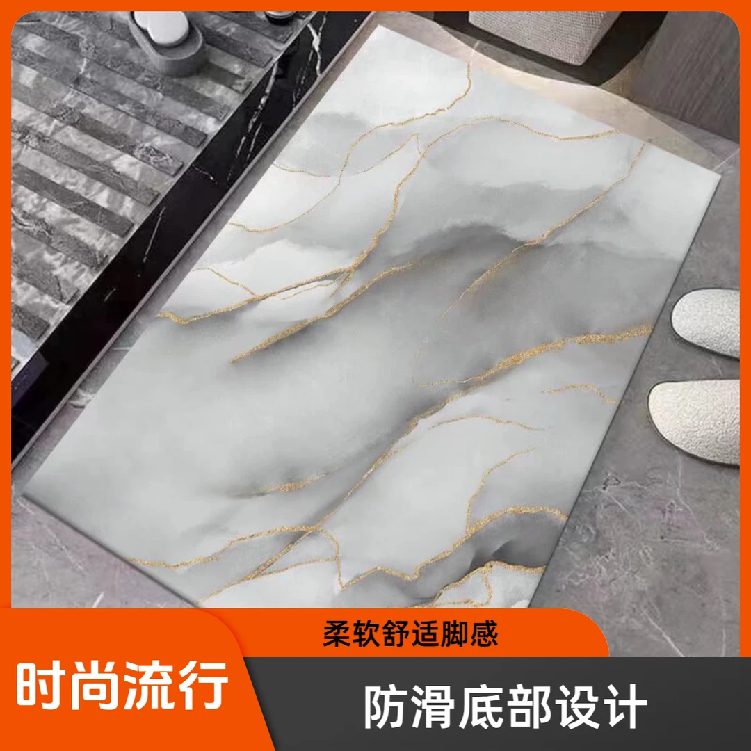 硅藻泥防滑吸水地垫脚垫门垫家用玄关卧室简约地毯门垫吸水防滑垫