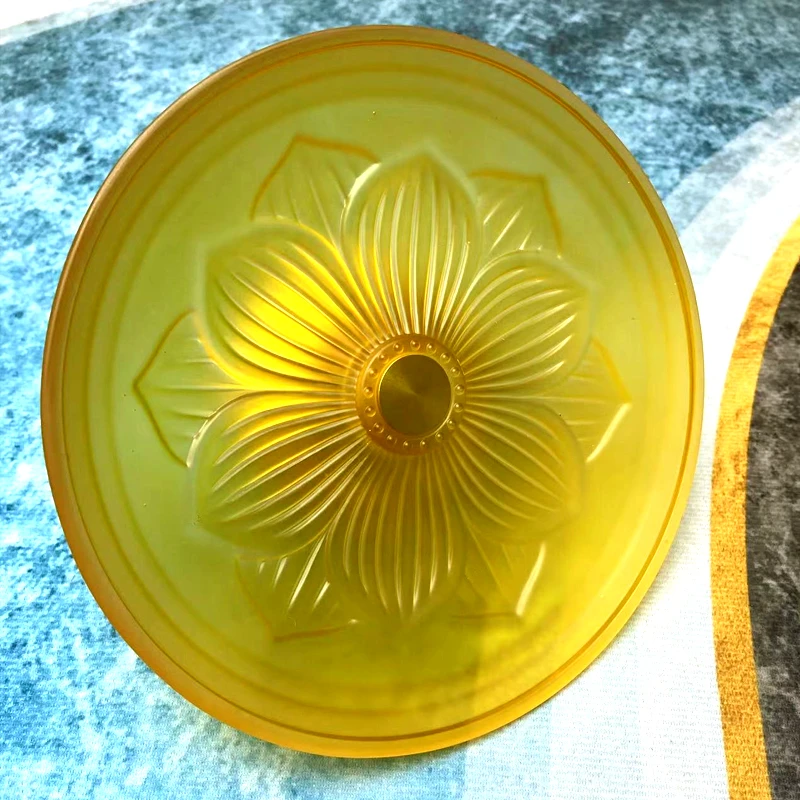 7寸合金琉璃家用装饰果盘日常摆件