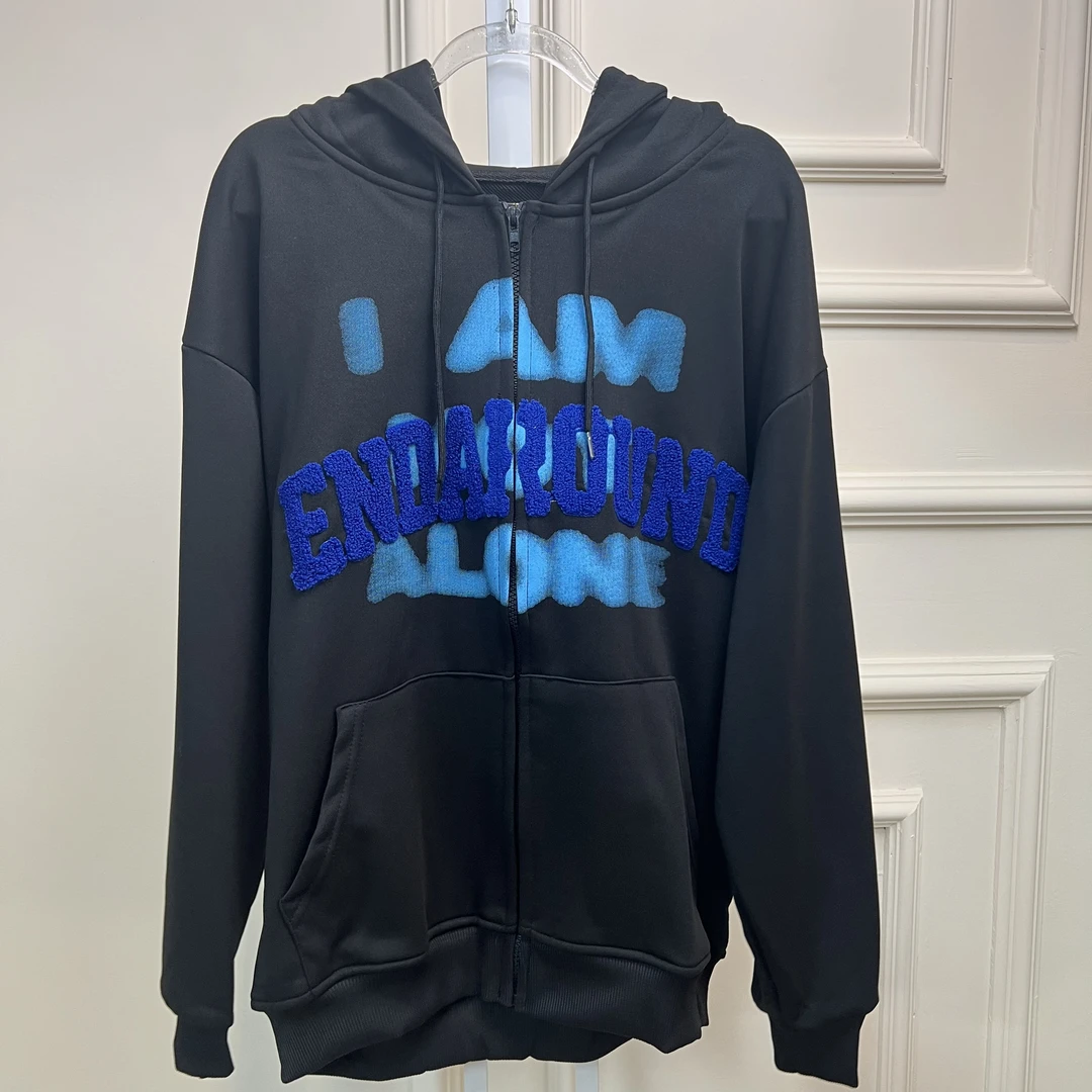 卫衣时尚休闲连帽印花设计师带帽均码