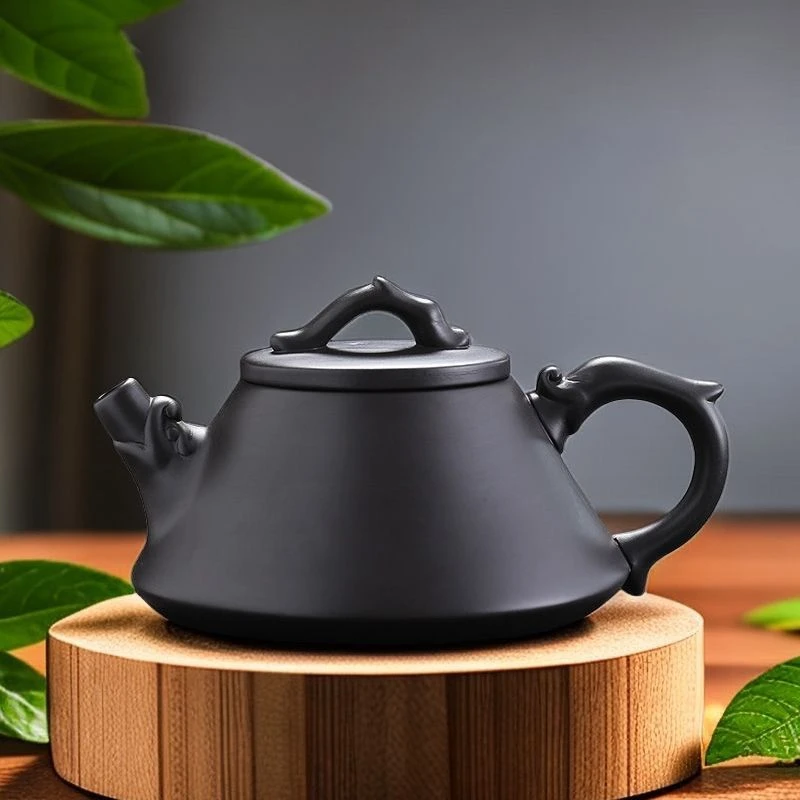 原矿紫砂壶龙把石瓢壶鸟叫声大容量凤鸣壶家用紫砂茶壶泡茶壶