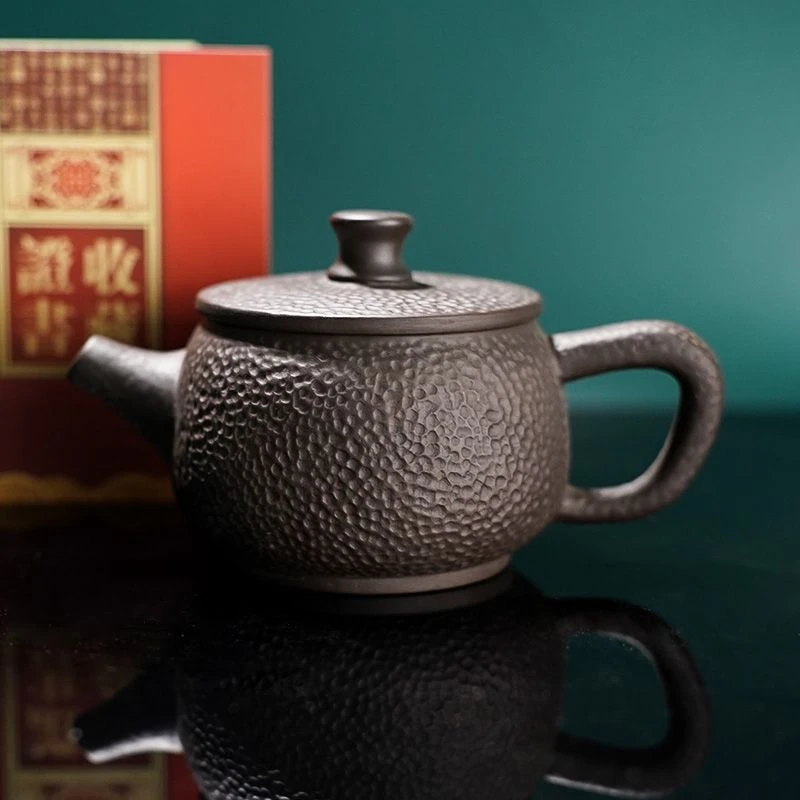 紫砂凤鸣壶原矿紫泥半手工泡茶壶出水鸟叫冲茶器小茶壶家用茶壶