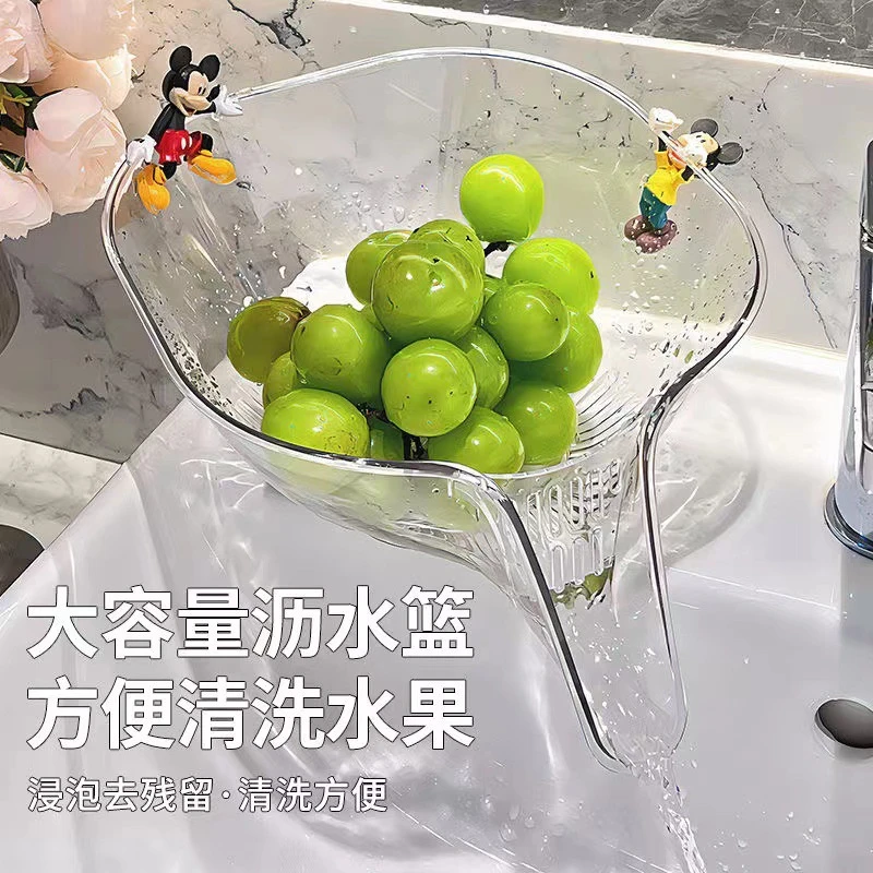 厨房淘米神器多功能沥水洗米筛沥水篮家用自带沥水淘菜洗水果盆