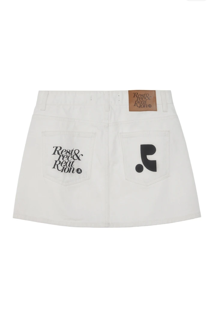 RR韩国设计师品牌字母logo口袋半身裙