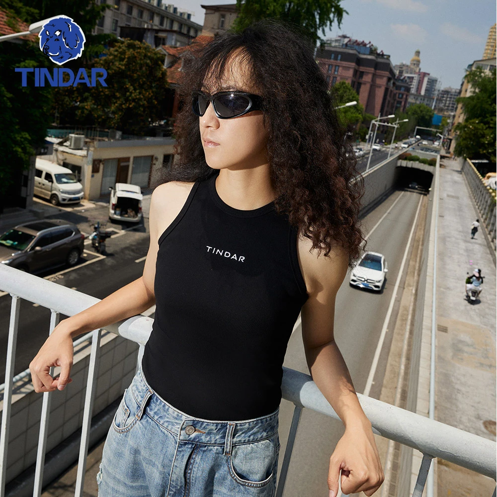 TINDAR天之獒夏季新款运动外穿吊带背心百搭舒适打底女款无袖上衣