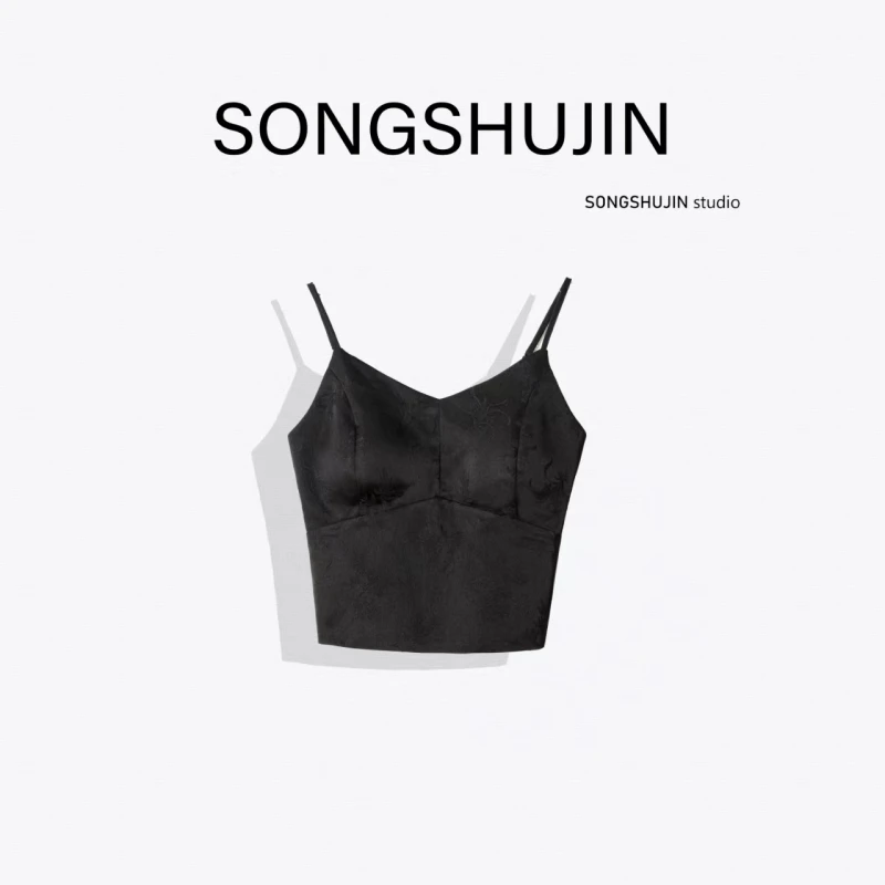 【高级精致】高弹性感百搭美背小吊带（带胸垫）-A7