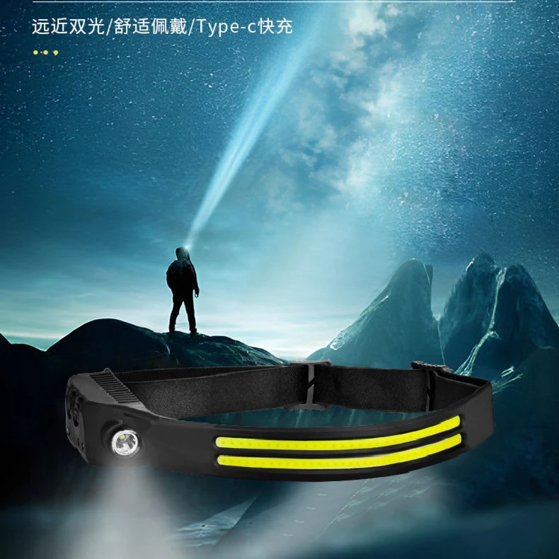 新升级二代头灯 智能感应户外照明便携式LED维修夜跑夜钓运动头灯